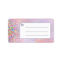 Pink Confetti Blank Mailing