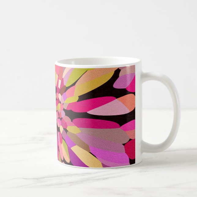 Pink Confetti Blume Kaffeetasse (Rechts)