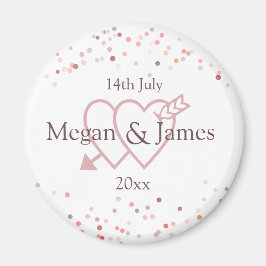 Pink Confetti Circles Magnet