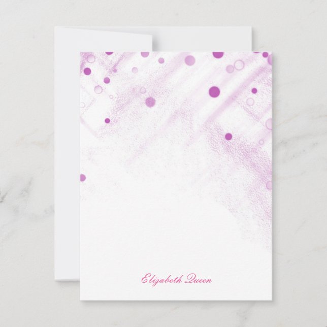 Pink Confetti Glitzer Dots Invitation Stationery Einladung (Vorderseite)