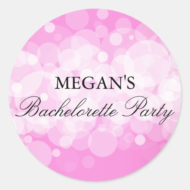 Pink Confetti Junggeselinnen-Abschied Sticker (Vorderseite)
