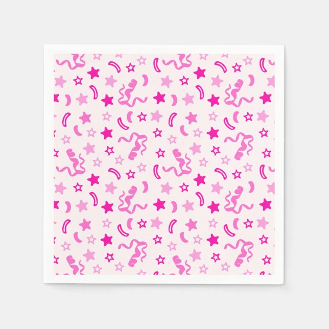 Pink Confetti Serviette (Vorderseite)