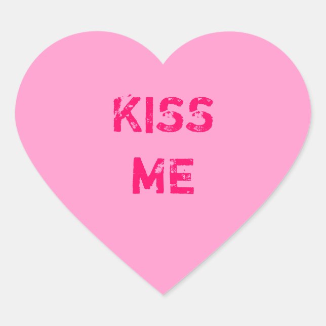 Pink Conversation Heart Sticker (Vorderseite)