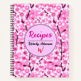 Pink Cookbook Geschenk für sie | Bestes Blumenreze Notizbuch