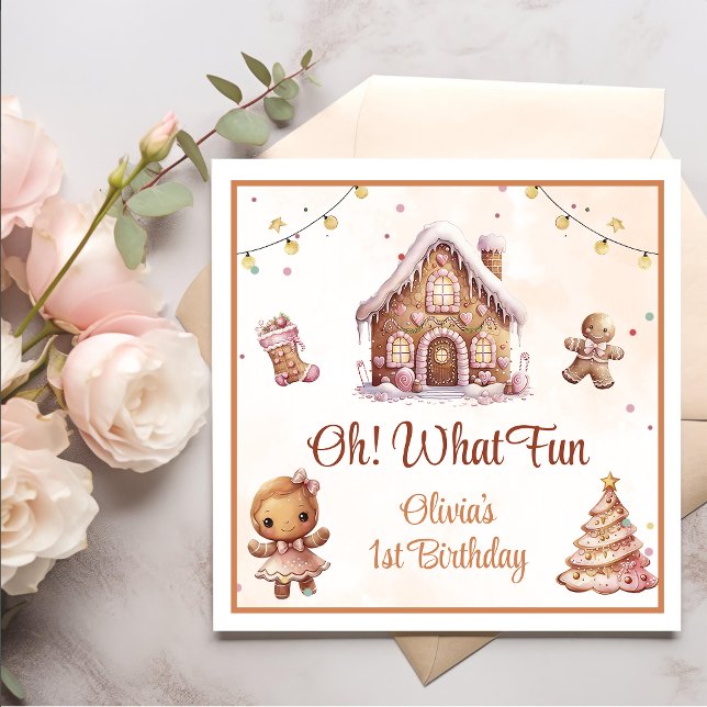 Pink Cookie Weihnachten Geburtstagsparty Serviette (Von Creator hochgeladen)