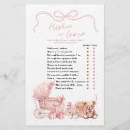 Pink Coquette Baby Carriage Higher or Lower 