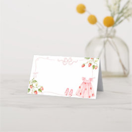 Pink Coquette Baby Clothes Berry Appointment Card Terminkarte