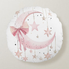 Pink Coquette Baby Rundes Kissen