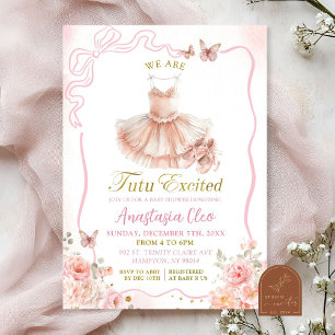 Pink Coquette Ballerina Tutu Floral Baby Dusche Einladung