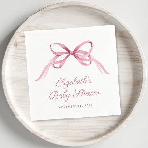 Pink Coquette Bow Baby Girl Dusche Serviette