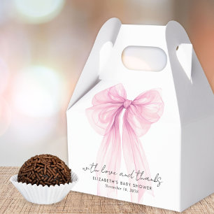 Pink Coquette Bow Baby Girl Dusche Vielen Dank Geschenkschachtel