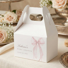 Pink Coquette Bow Baby Shower Geschenkschachtel