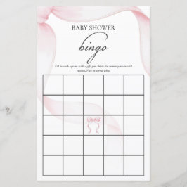 Pink Coquette Bow Baby Showroom Bingo Spiel