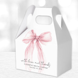 Pink Coquette Bow Brautparty Vielen Dank Geschenkschachtel