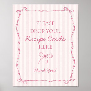 Pink Coquette Bow Pastel Rosa Bridal Rosa Poster