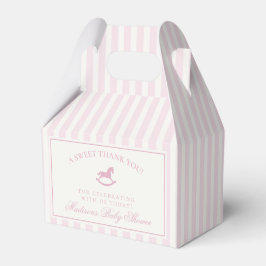 Pink Coquette Bow Rocking Horse Baby Shower Geschenkschachtel