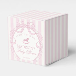Pink Coquette Bow Rocking Horse Baby Shower Geschenkschachtel