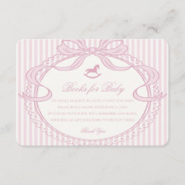 Pink Coquette Bow Rocking Horse Books for Baby Begleitkarte