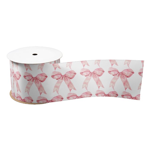 Pink Coquette Bow Satinband (Spule)