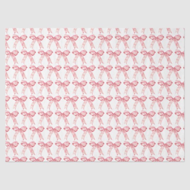 Pink Coquette Bow Seidenpapier (Vorderseite)