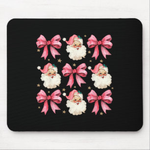 Pink Coquette Bows Niedlich Weihnachtsmann Mousepad