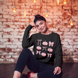 Pink Coquette Halloween Pumpkins Sweatshirt