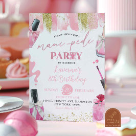 Pink Coquette Mani-Pedi Wellness-Center macht Gebu Einladung
