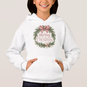Pink Coquette Weihnachtskranz Pinkmas Hoodie