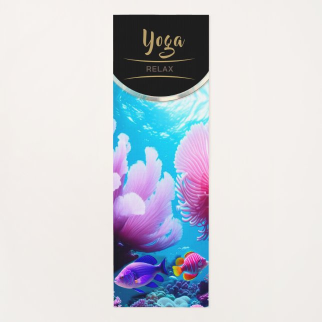 Pink Coral Dive - Yoga Mat Yogamatte (Vorderseite)