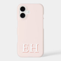 Pink & Coral | Minimalistisches modernes Initialen