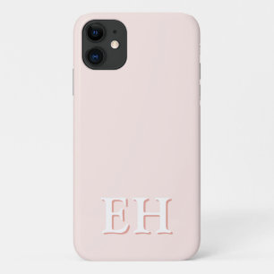 Pink & Coral   Minimalistisches modernes Initialen Case-Mate iPhone Hülle