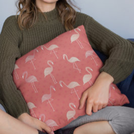 Pink Coral Red Flamingo Seamless Pattern Kissen