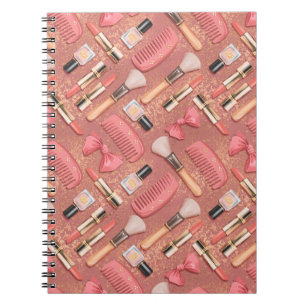 Pink Cosmetics Muster Glitter  Notizblock