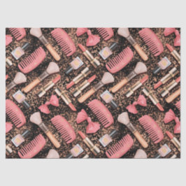 Pink Cosmetics Pattern Glitter  Seidenpapier