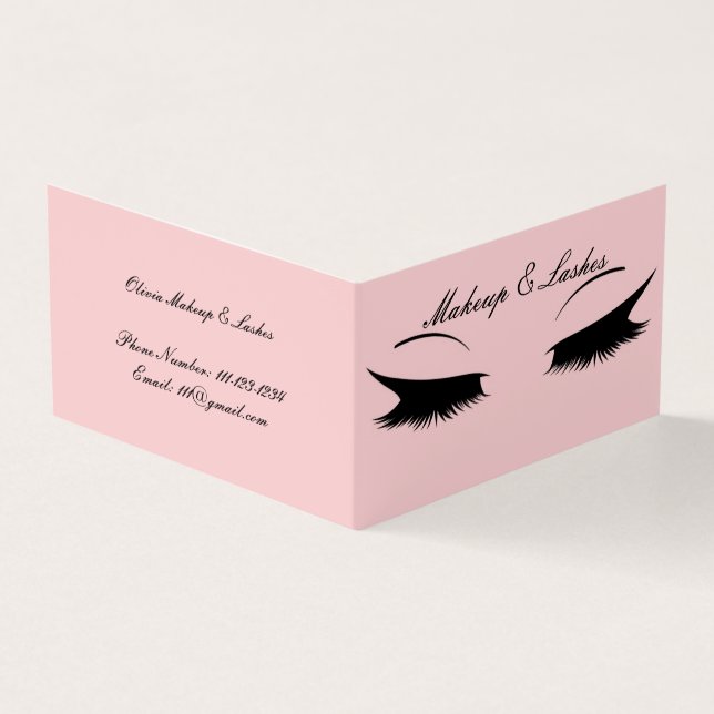 PINK COSMETOLOGISTISCHE GESCHÄFTSKARTE VISITENKARTEN (Vorderseite)