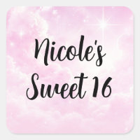 Pink Cotton Candy Clouds Starry Sky Birthday Party