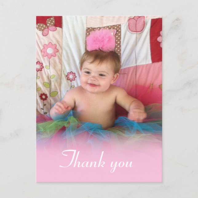 Pink Cotton Candy: Foto Danke Postcard Postkarte (Vorderseite)