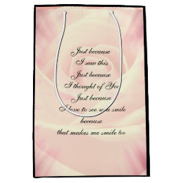 Pink Country Chic Gedicht Design Mittlere Geschenktüte