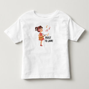 Pink Country Girl Playing Guitar Girls Kinder Shir Kleinkind T-shirt