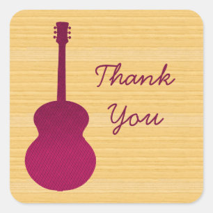 Pink Country Gitarre Danke Stickers