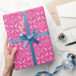 Pink Country Paisley Papier Geschenkpapier