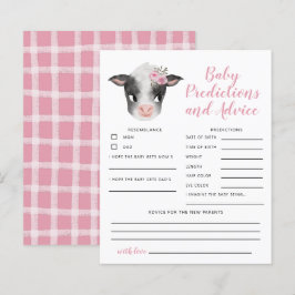 Pink Cow Baby Predictions & Advice Card