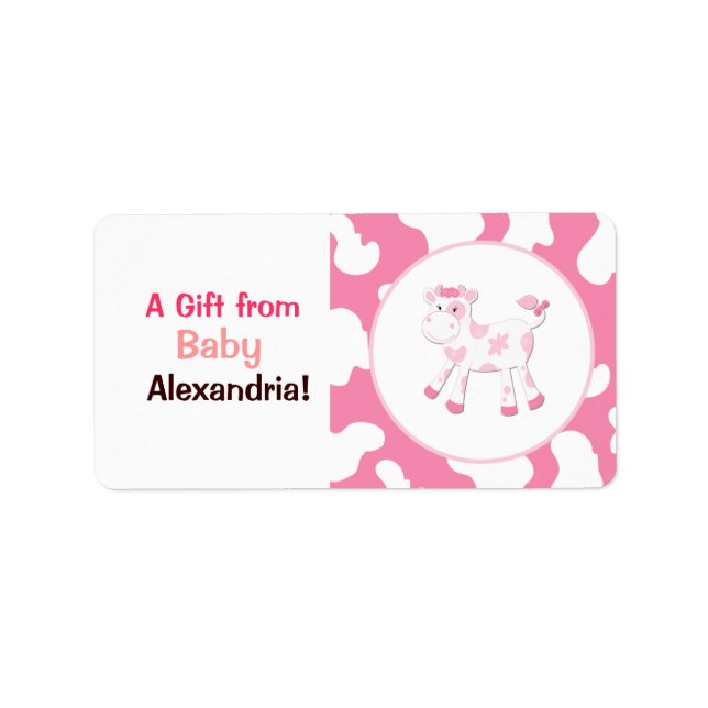 Pink Cow Farm Custom Labels / Stickers Adressaufkleber (Vorne)