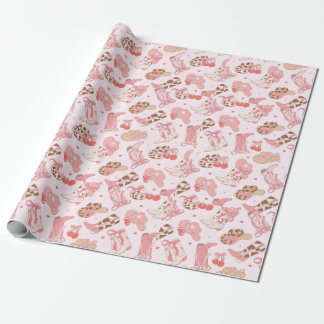 Pink Cowboy Boots Wrapping Paper Geschenkpapier