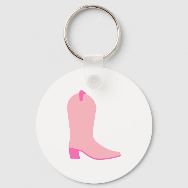 Pink Cowgirl Boot Schlüsselanhänger (Vorderseite)