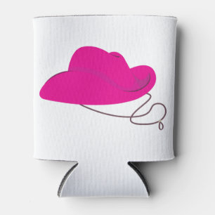 Pink Cowgirl Hat Dosenkühler