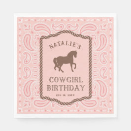 Pink Cowgirl | Party der Silhouette Serviette