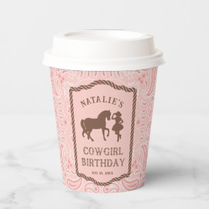 Pink Cowgirl Party Pappbecher