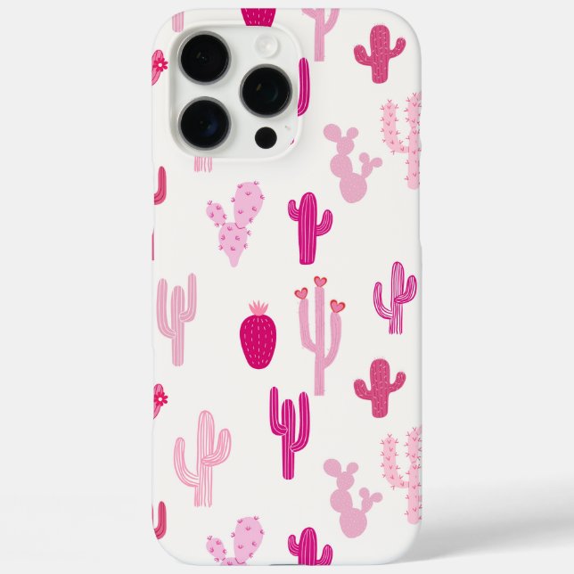 Pink Cowgirl Pattern iPhone 16 Pro Max Hülle (Rückseite)