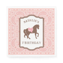 Pink Cowgirl | Pferde Silhouette 1. Geburtstag
